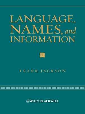 cover image of Language, Names, and Information